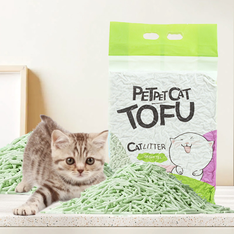 Premium 1.5mm Clumping Flushable Tofu Cat Litter Eco-Friendly OEM/ODM