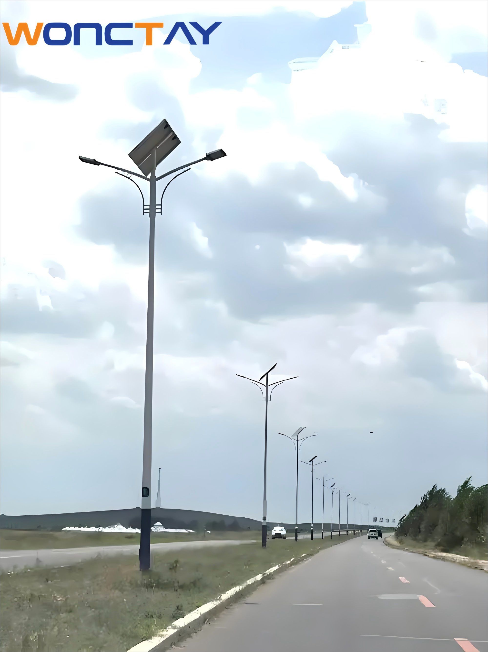 110W Solar Outdoor LED Garden Home Road Street Light with Housing Factory Price