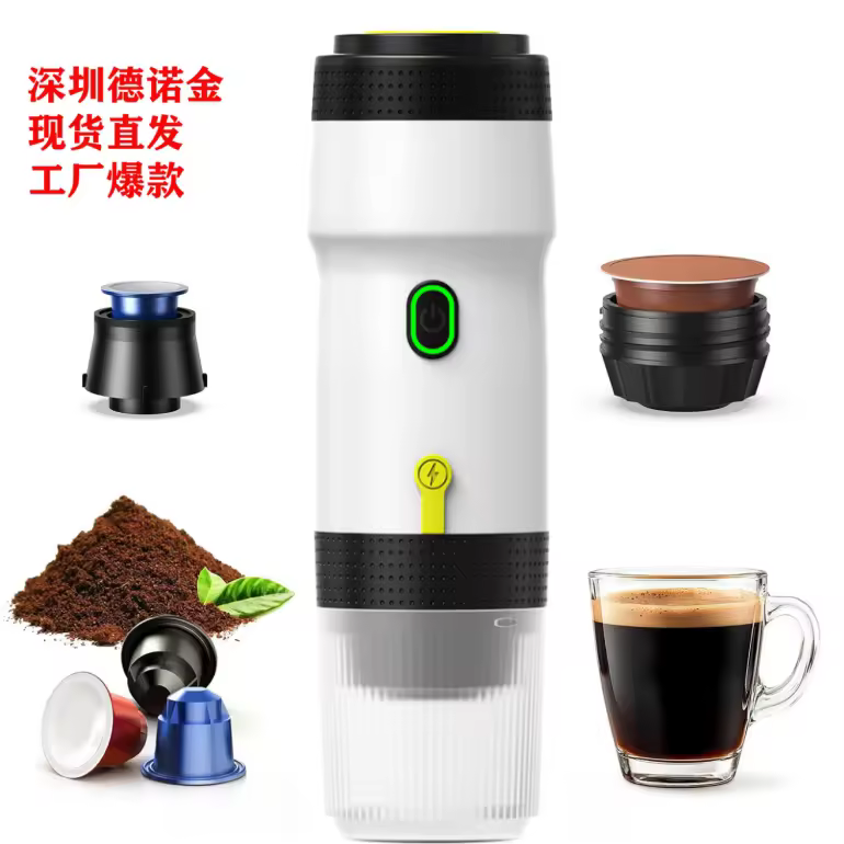 In Stock New Espresso Coffee Machine Portable Coffee Maker Branded 3 In 1 Capsules Ground Automatic Coffee Dripper Maker Outdoor