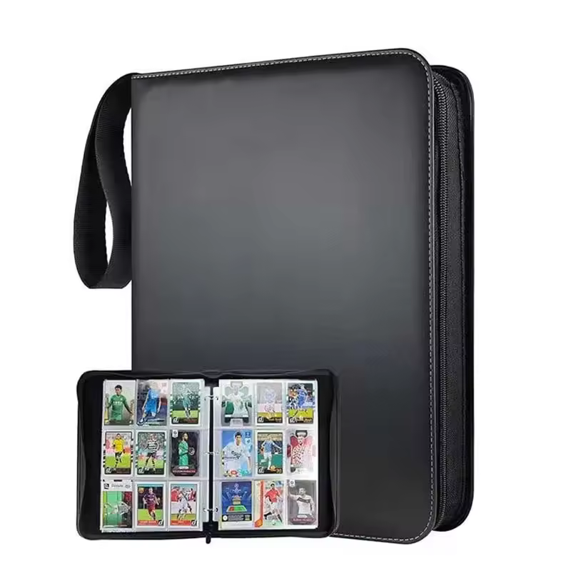 Zipper Binders High-quality Leather Trading Card Binder 9 Pocket 900 Slots Trading Card Album Folder Tcg Mtg Card Binder Folder