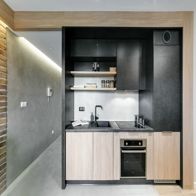 Multi-Functional Kitchen Island Featuring Spice Rack and Towel Storage