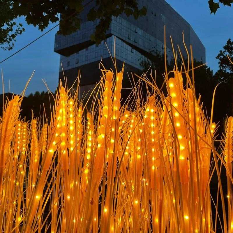 Outdoor Waterproof Garden Decoration LED Solar Wheat Straw Lamp