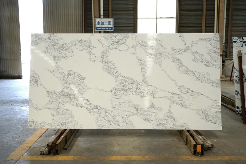 Manufacturer Wholesale Price Marble and Granite Look Luxury Quartz Stone for Kitchen Countertops and Bathroom Vanity