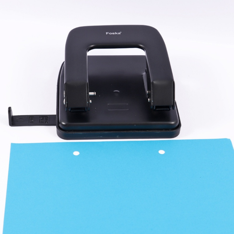 Foska Hot Sale Saving Energy 2 Holes Loose-Leaf Standard Manual Paper Punch for School Home Office Binding Supplies