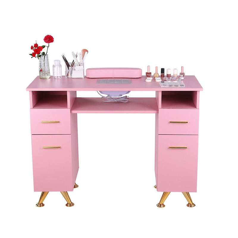 Hot Selling Pink SPA Beauty Salon Station Salon Furniture Manicure Table