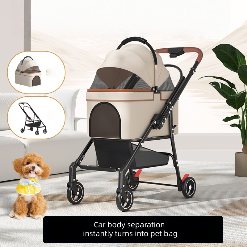 Easy Travelling Pet Stroller Detachable Design Foldable Lightweight Pet Stroller