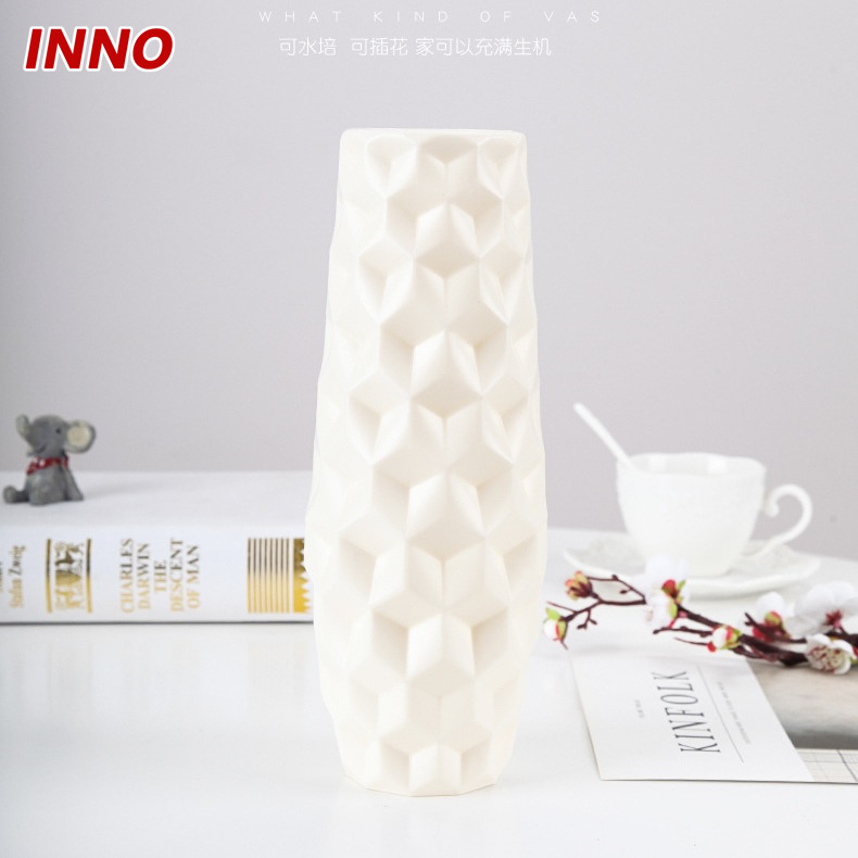 Inno-As010 Factory Direct Pricing Imitation Ceramic Plastic Vase Nordic Style
