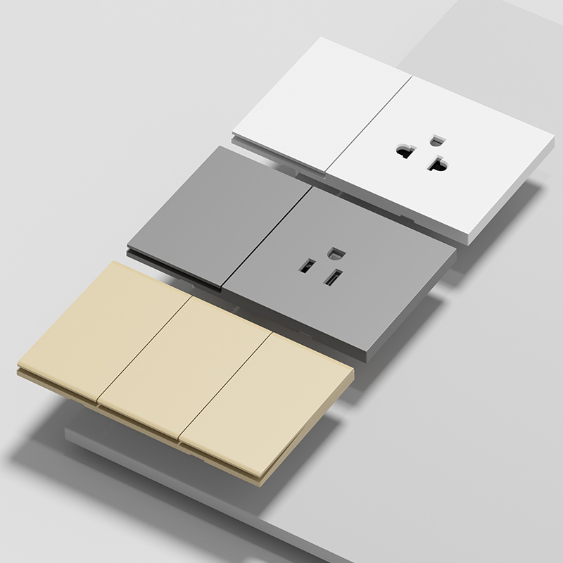 U1 2024 New Design Home Products 118 Us Standard Wall Switch Electric Slim Switch and Socket