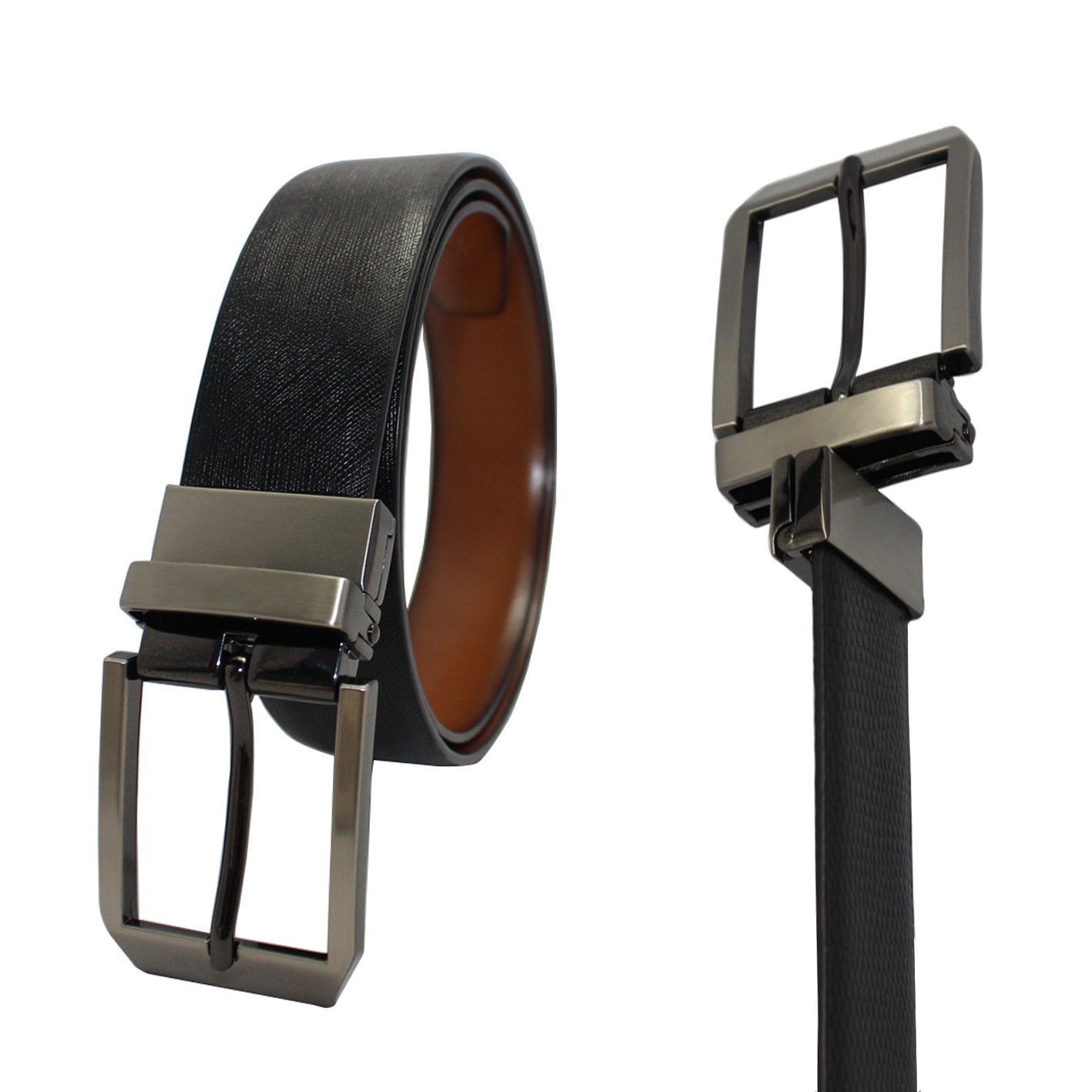 Reversible Leather Dress Belt for Men (35-23006)