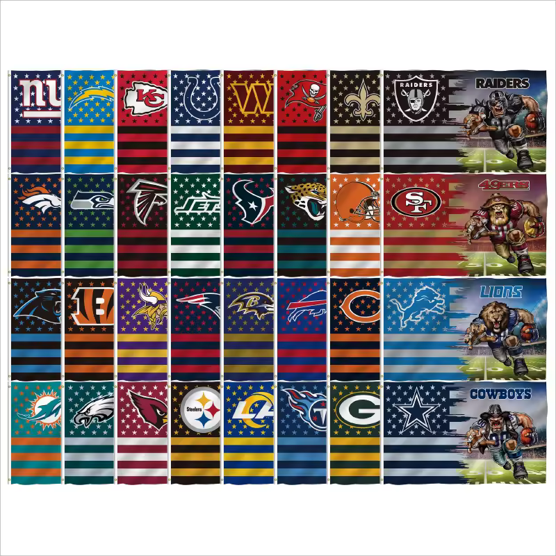 In Stock All Football Team Flag 3x5ft High Quality Custom Design Dallas Cowboys Banner 100% Polyester Sports Nfl Flag