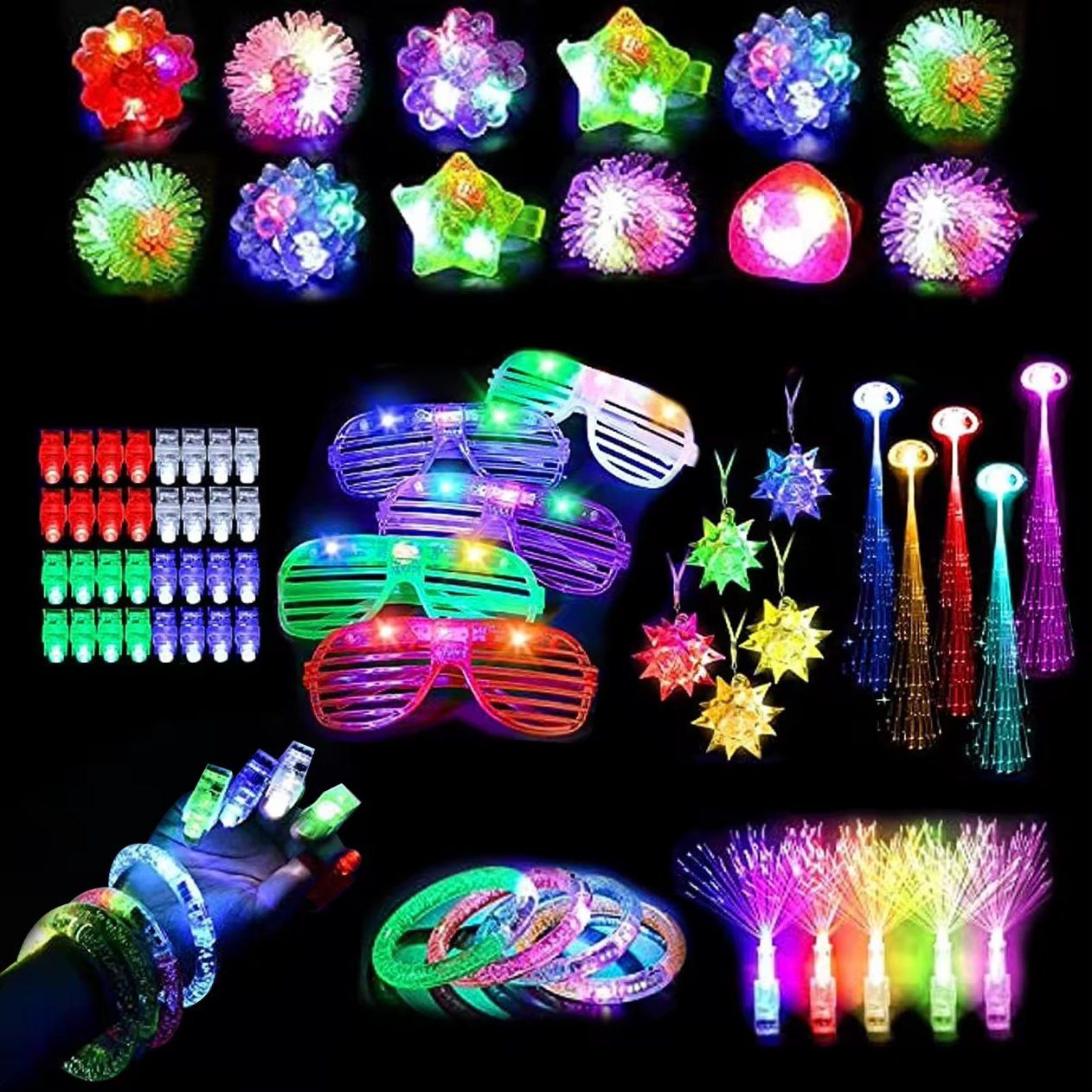 Nicro LED Light up Toys Party Favors Glow in The Dark Party Supplies Light Decoration