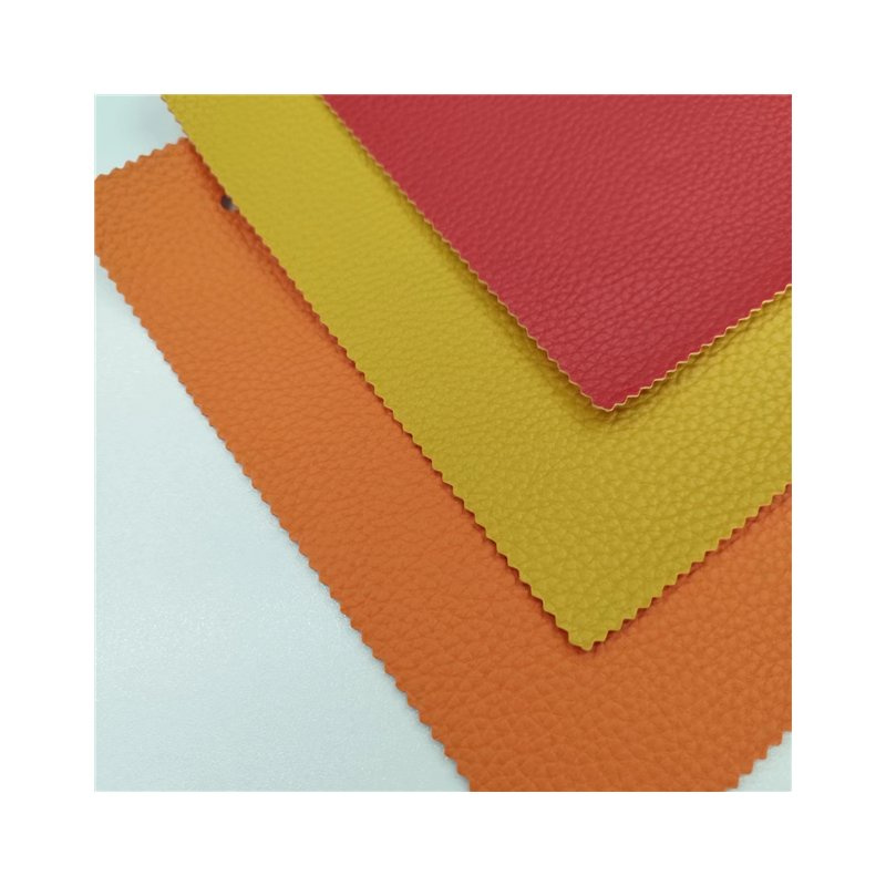 PVC Leather Stock 0.8mm Classical Litchi Grain Design Non-Woven Backing for Car Seat