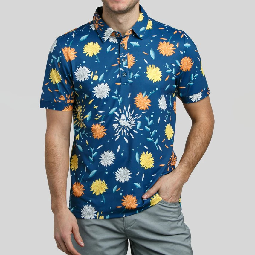 Low MOQ Quality OEM Design Sublimation Print Golf Polo Shirts