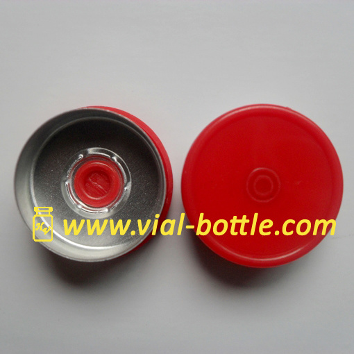 Brightness Red With Two Circles Type Flip off Seal 20mm (HVFT034)