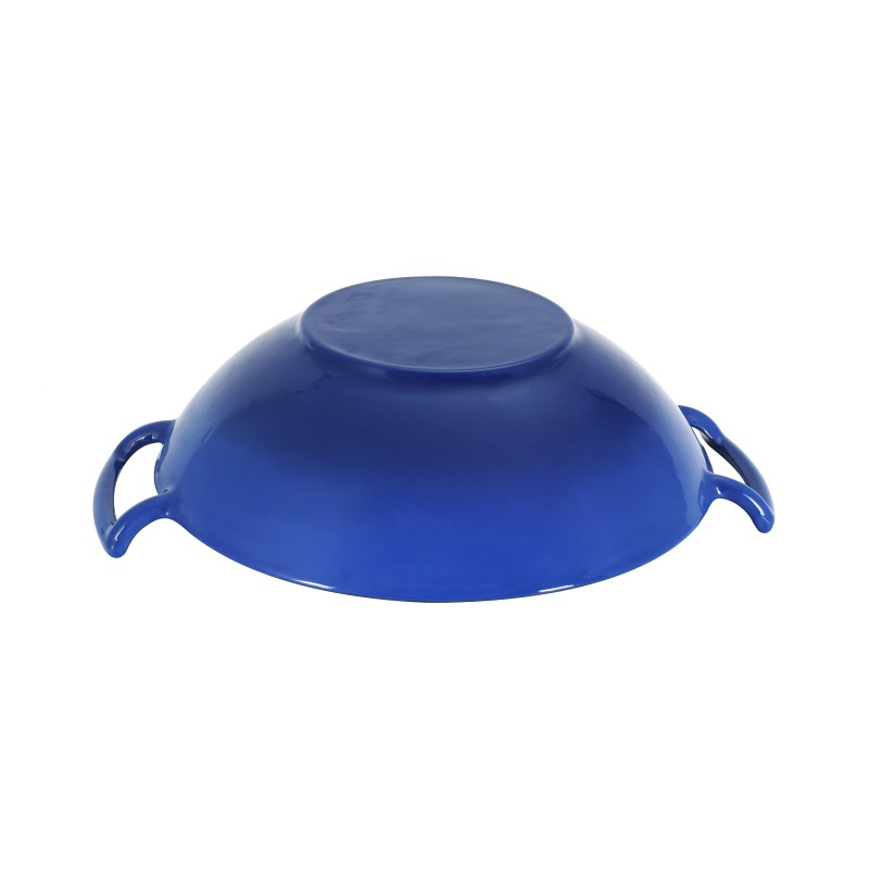 Wholesale Traditional Chinese Cast Iron Wok with Double Ears Manufacturer's Non-Stick Double Handle Wok