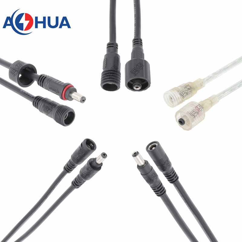 Hot Selling 5.5mm*2.1mm 5.5mm*2.5mm Waterproof DC Power Connector Electrical Cord Cable Connector for Laptop Adapter Charger Cable