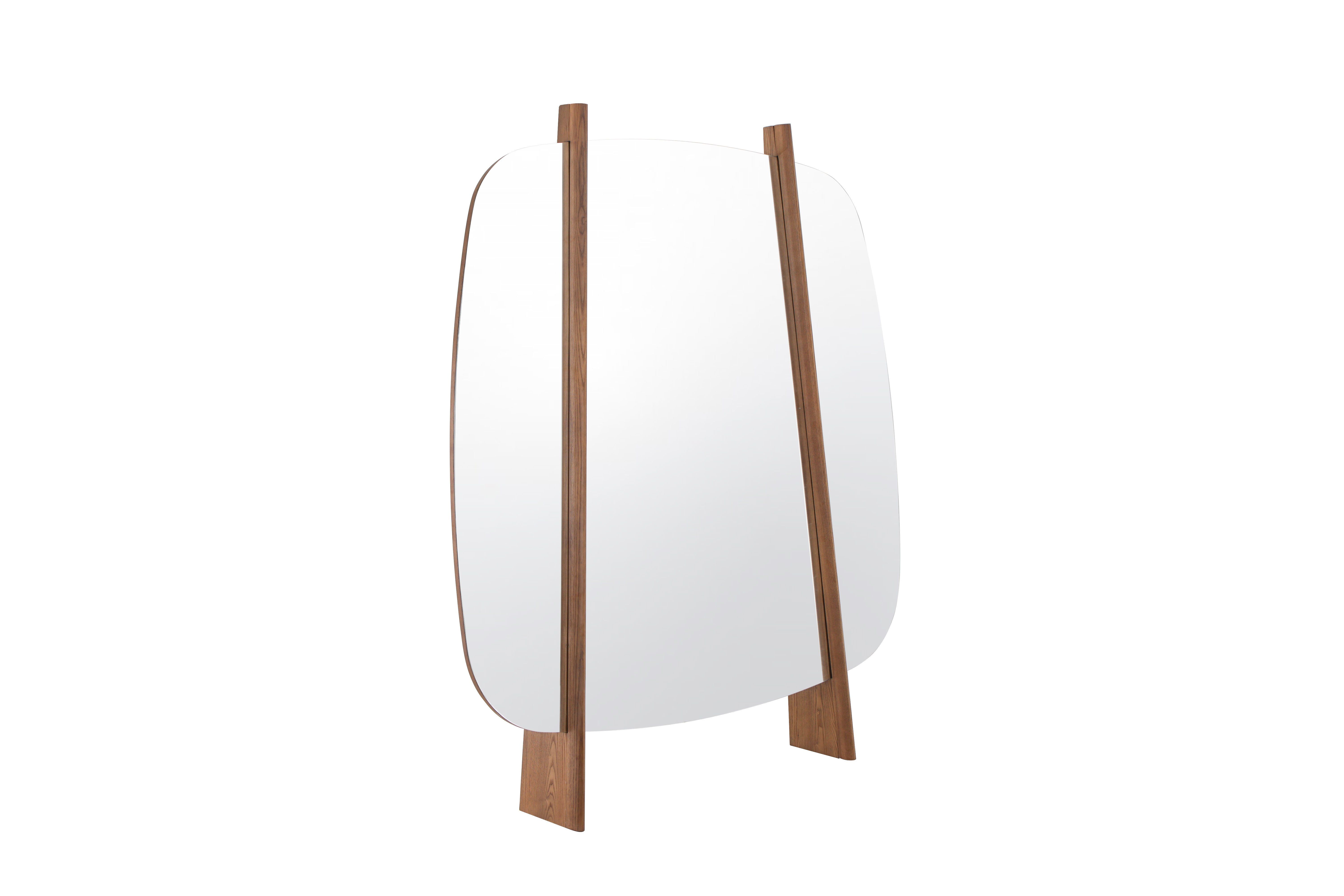 Solid Wood Walnut Makeup Bedroom Clear Glass