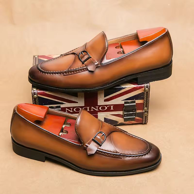 New Design Slip-on Pure Color Casual Loafers Low Moq British Fashion Large Size High Quality Dress Shoes