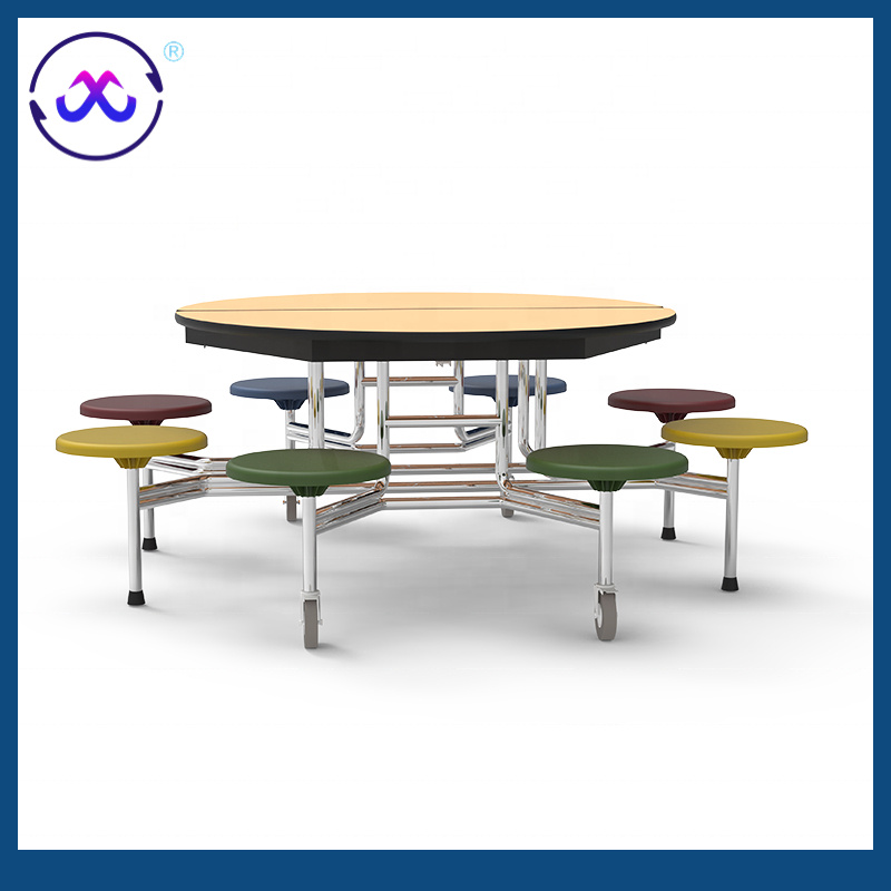 OEM MDF with 8chairs School Furniture Room Coffee Dining Set Restaurant Table