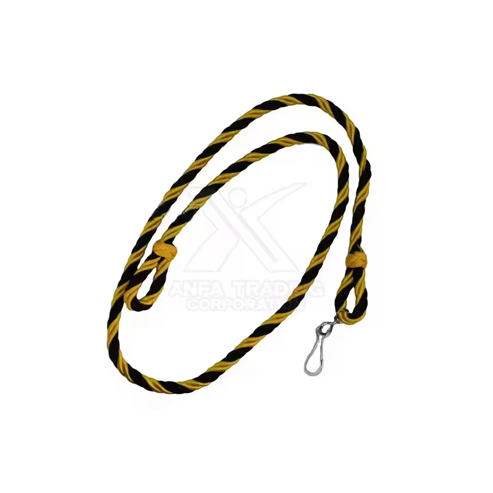 Eco-friendly Smooth Nylon Whistle Cord Custom Length With Secure Plastic Hook And Reusable Clip Coated Finish