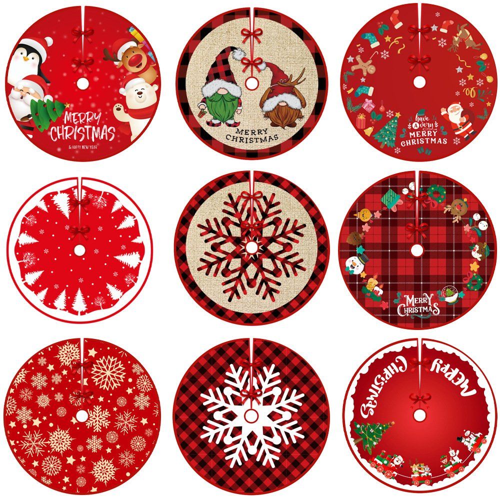 OEM 60/90/120cm Christmas Tree Skirts for Xmas Home Decorations