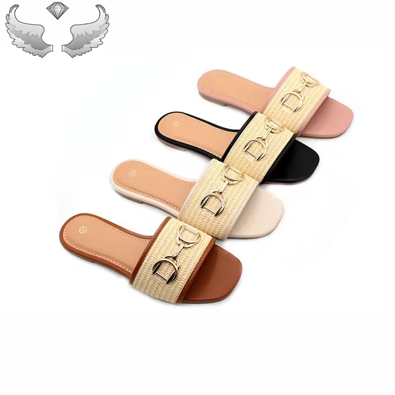 High-quality Fashionable Outdoor Wholesale Flat Women's Slip-on Sandals With Durable Suitable For Summer For Ladies