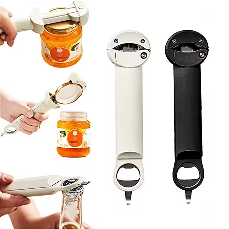 3 In 1 Stainless Steel Multifunctional Manual Can Opener New Retractable Bottle Jar Opener Labor-saving Product Category Openers