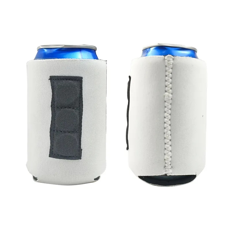 Foldable Magnetic Can Cooler Sleeve Neoprene Collapsible Drink Sleeve Holder for 12oz Cans with 3 Strong Magnets