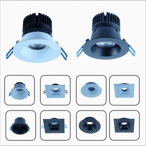 2025 Latest Best LED Down Lights Manufacturer IP54 Recessed Ceiling Lights Canless Home Furnishing Round Gimbal Invisible Trimless Low Glare