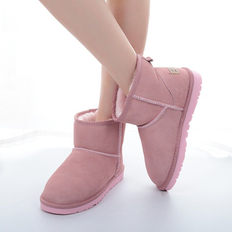 Factory Classic Style Suede Leather Fashion Winter Warm Furry Boots Fur Snow Shoes