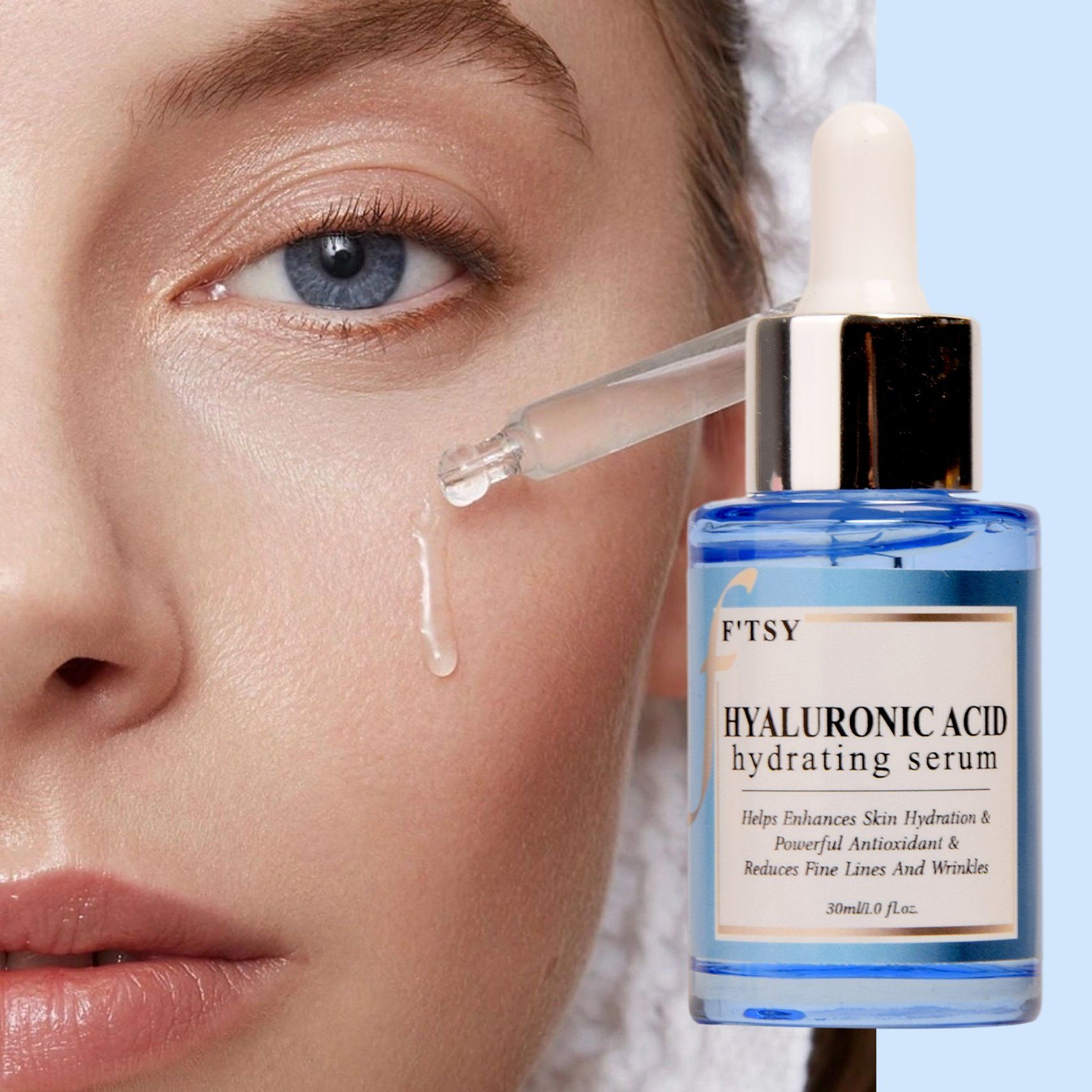 Skincare Face Antioxidant Lifting Hyaluronic Acid Serum Moisturizing Whitening Anti-Aging Skin Face Serum Vegan Original