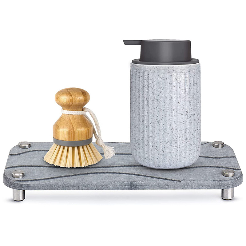 China Manufacturer Utensil Cup Holder for Kitchen Counter or Sink Water Absorbent Diatomite Coasters Water Absorbing Stone Used