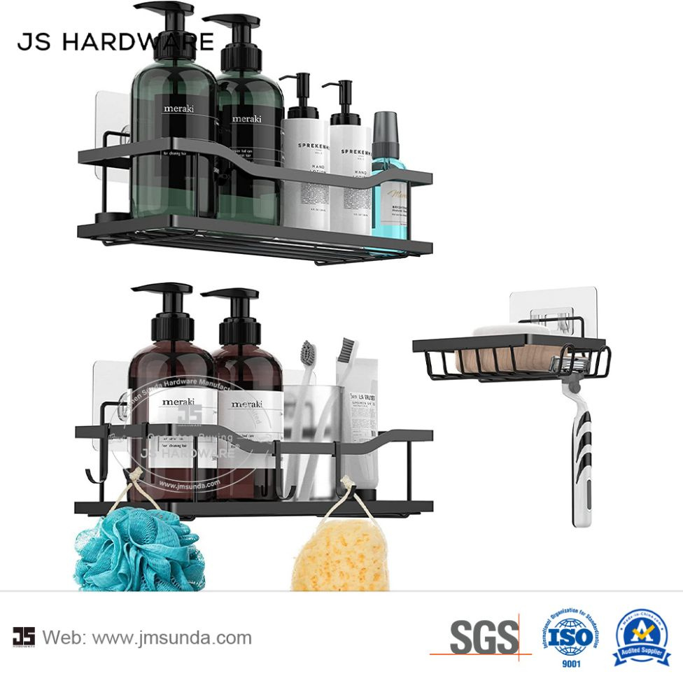 Jiangmen Supplier Bathroom Shower Shelf Metal Iron Corner Rack