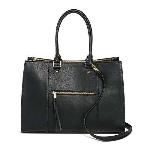 Aw New Collection Front Zip Fashion PU Solid Tote Bag (ZX20208)