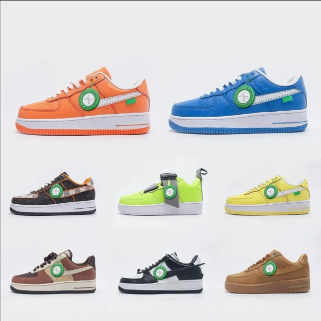 Wholesale Luxury Replica Sport Shoes Fashion Men Leather Af1 Sneakers Original Factory