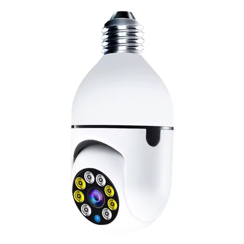 2mp Indoor Wireless Bulb Camera 1080p 360 Degree Home Security System Ptz Camera Light Bulb Wireless Wifi Camera