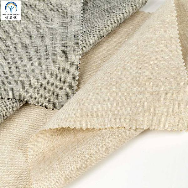 Yarn Dyed Linen Cotton Polyester Fabric for Suits