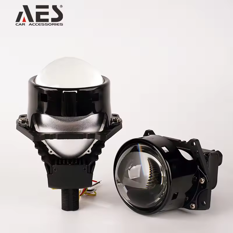 Factory Direct Aes A14x Universal Bi-led Projector Lens Double Reflectors 5500k Car Headlight Auto Light