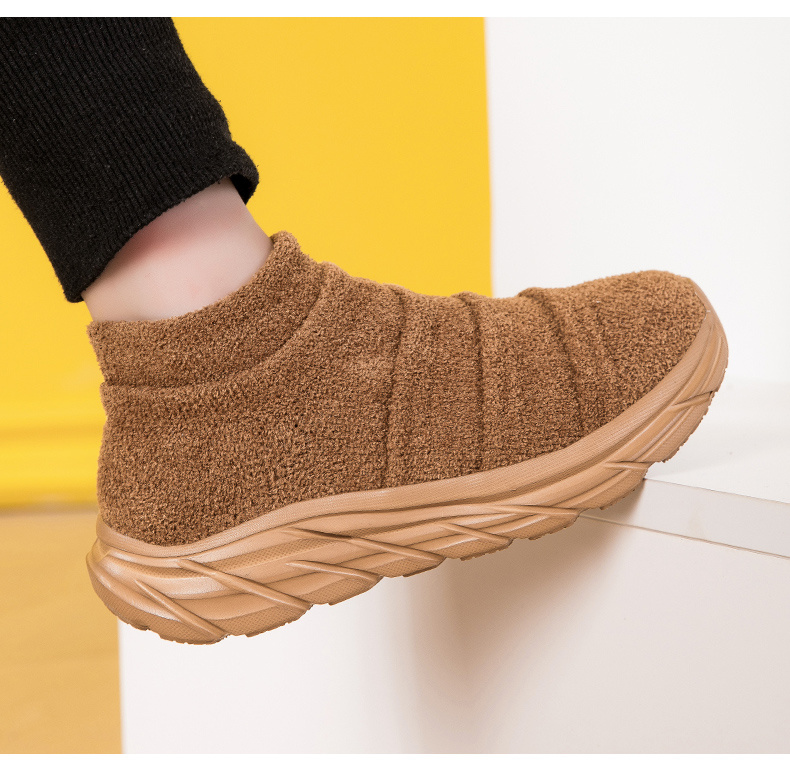 Children Winter Fabric Flyknit Casual Shoes Kid Ready Ship Fashion Warm Sock Sneakers