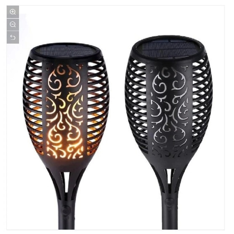 2024 Solar Waterproof Powered Outdoor Decoration Garden Lighting Solar Flickering Flames Torch Light for Security Path Light