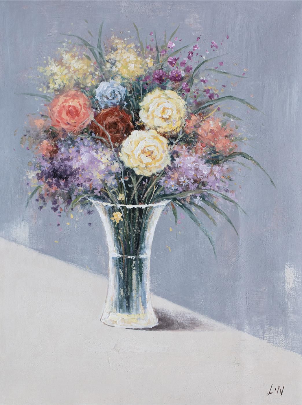 Wall Decor Abstract Botanical Picture Handmade Oil Painting Art Decor