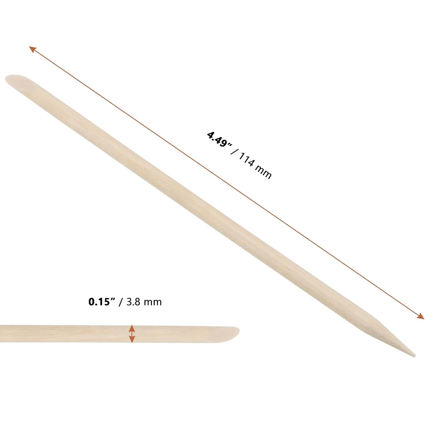 100PCS Bulk Bamboo Cuticle Sticks Manicure Pedicure Tools Kit