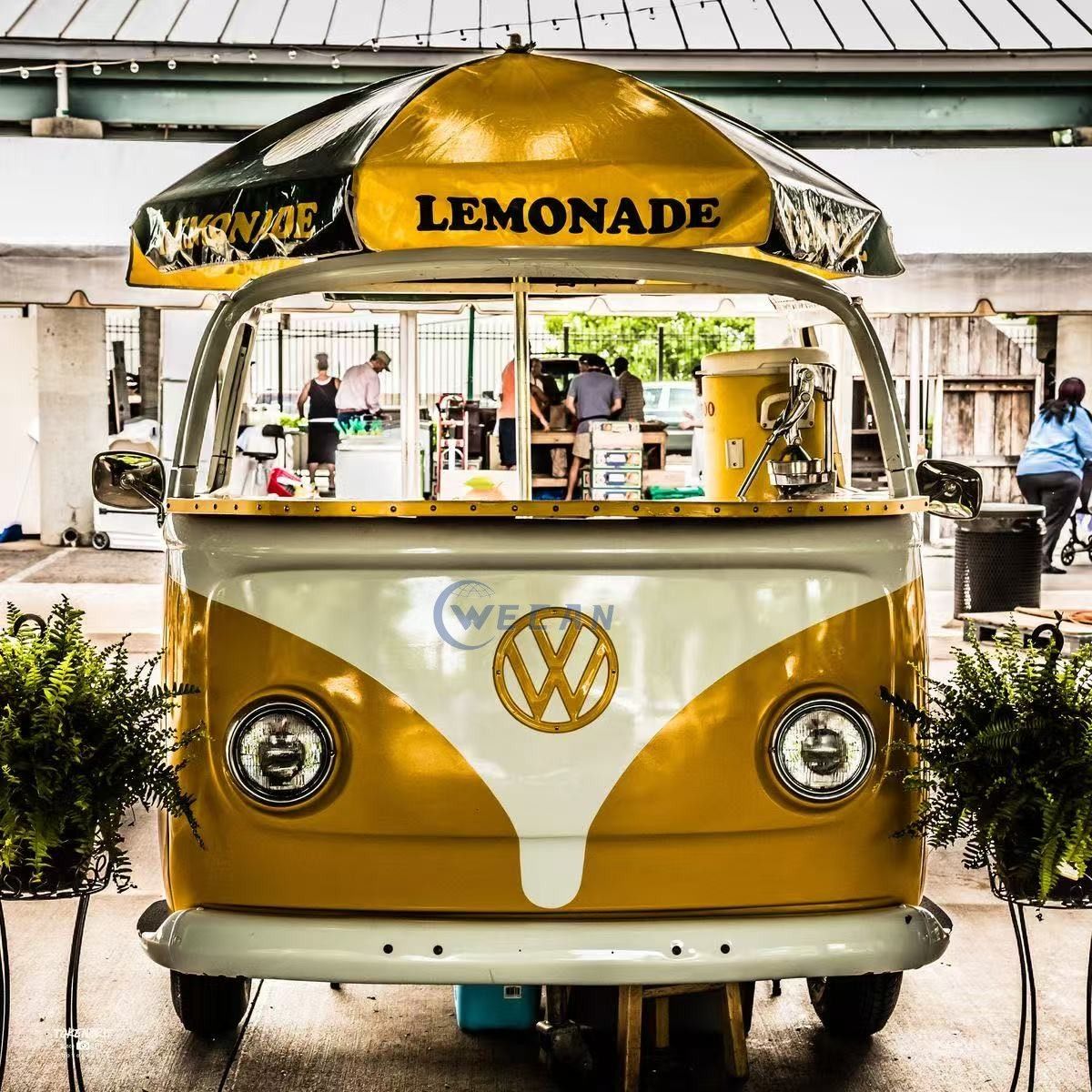 Cyberpunk Neon Beer Juice Popcorn Square Bar Stall - RGB Lighting & Holographic Menu