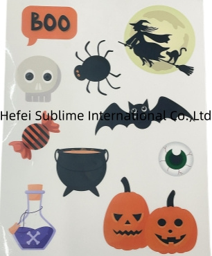 Halloween Thick Gel Clings-Window Decals & Stickers for Halloween Party Supplies