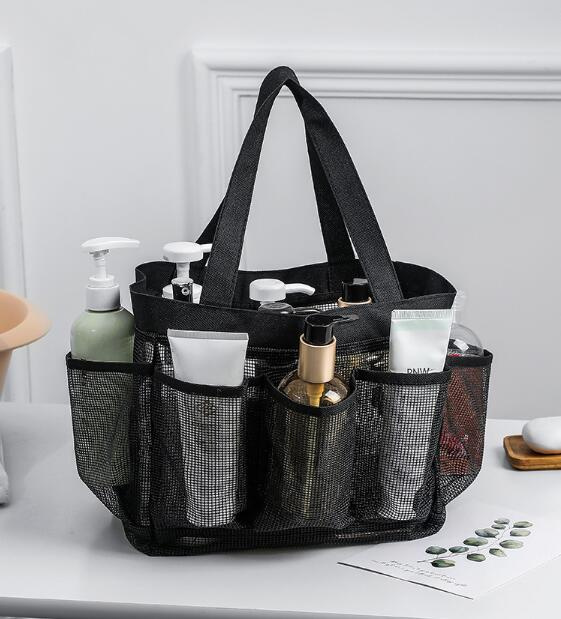 Mesh Shower Caddy Tote Large Shower Basket Portable Quick Dry Hanging Toiletry Bag Storage Bath Organizer