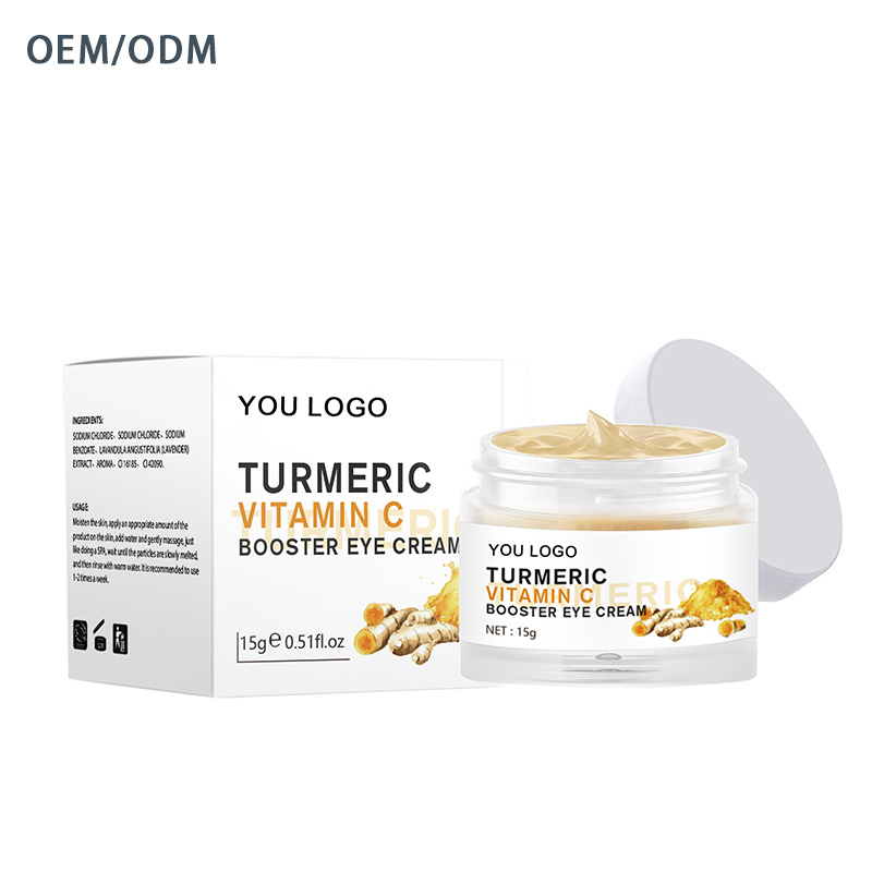 Beauty Turmeric Vitamin C Eye Cream to Help Removal Dark Circles Puffiness Eye Bags