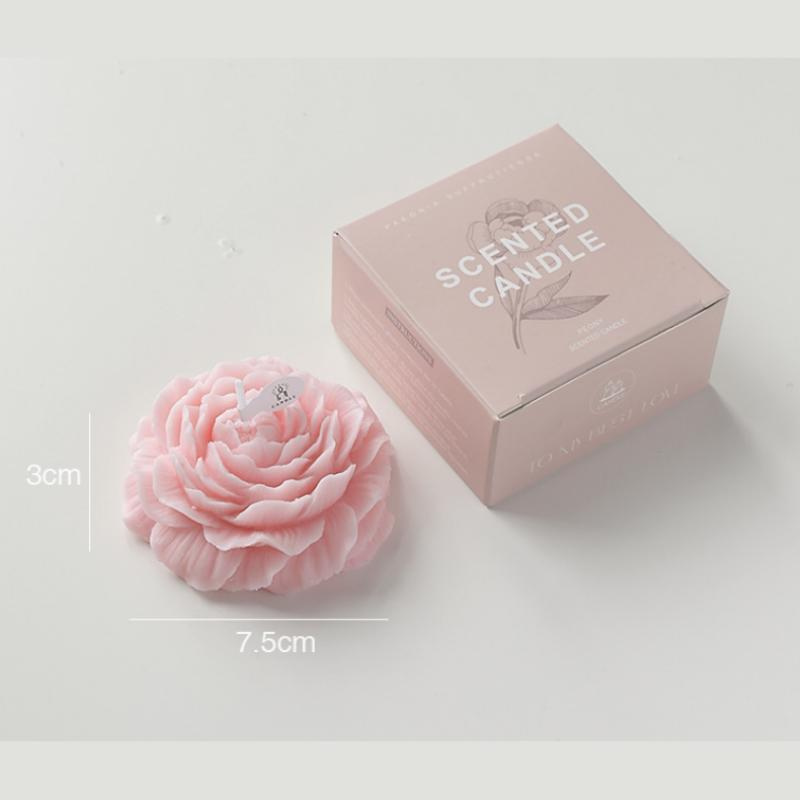 Hot Selling Manufacturer Direct Supply Flower Peony Shape Scented Candle