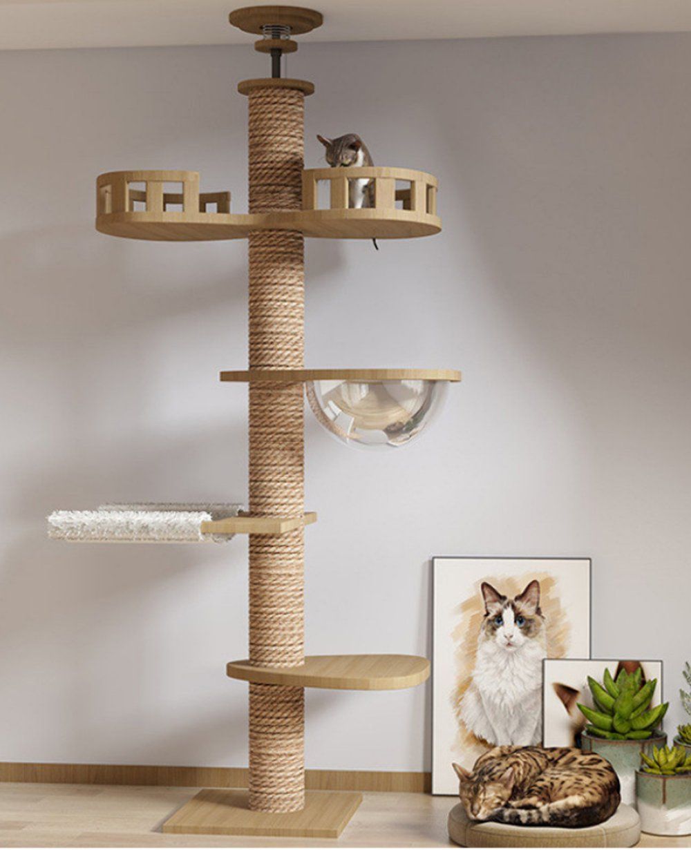 OEM Luxury Three Layer Cat Playing Scratching Tree Pet Toy