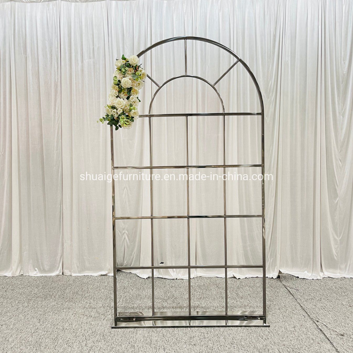 Cheap Wedding Party Furniture Silver Stainless Steel Backdrop