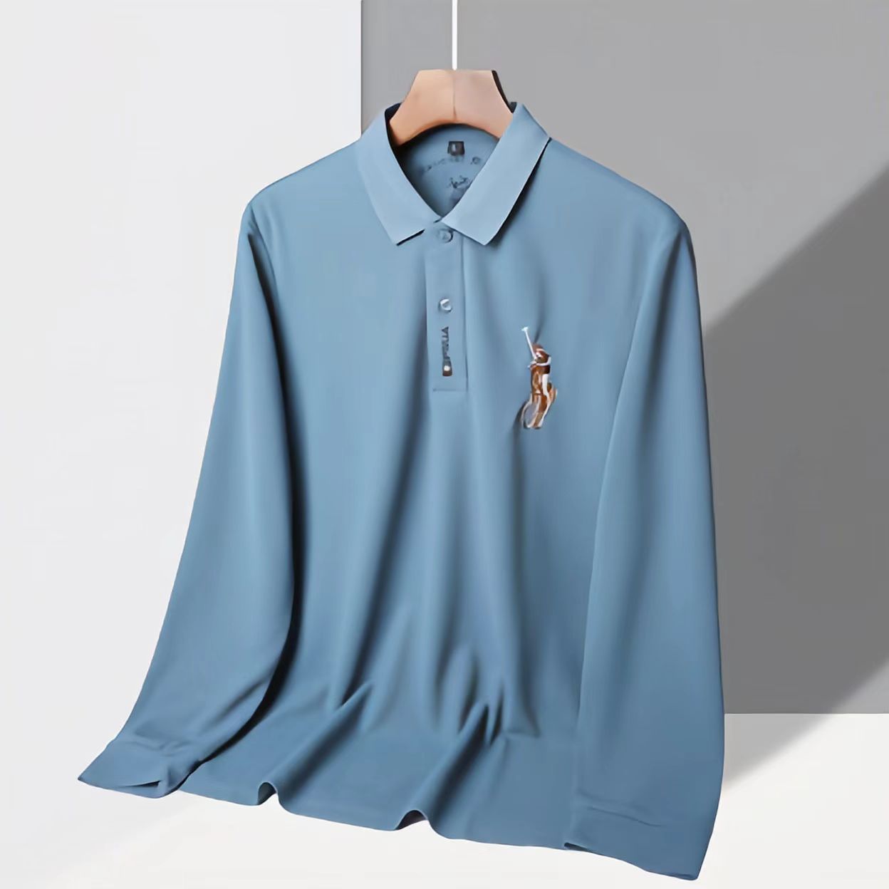 Men's Casual and Breathable Shirt with Customizable Embroidery.